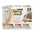Purina Fancy Feast Poultry and Beef Feast Classic Pate Collection Grain Free Wet Cat Food
