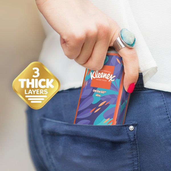 Kleenex On-the-Go Facial Tissues 3 Ply