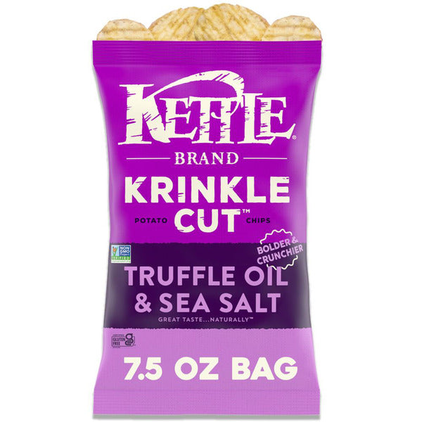 Kettle Brand Krinkle Cut Potato Chips Truffle Oil & Sea Salt