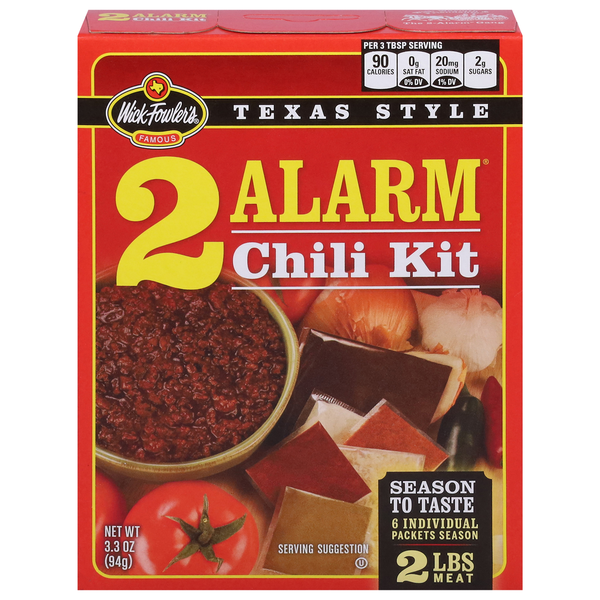 Wick Fowler's Famous Texas Style Alarm Chili Kit