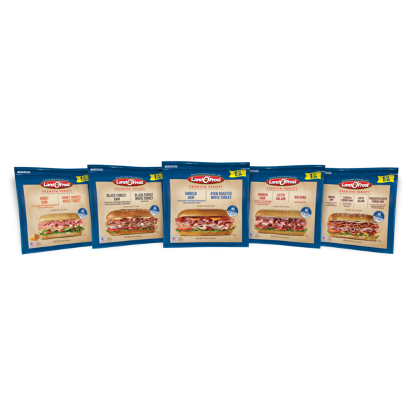 Land O’Frost Sub Sandwich Kit, Honey Ham & Turkey, Vacuum Packed