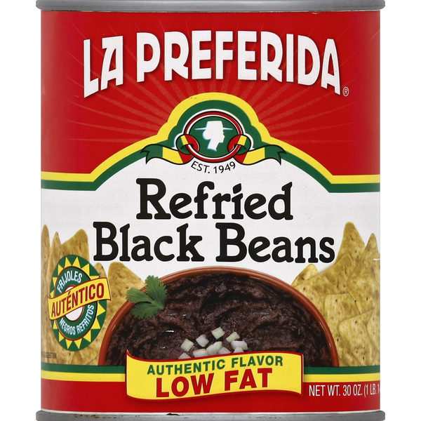 La Preferida Black Beans, Refried, Low Fat