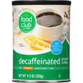 Food Club Coffee, Ground, Decaffeinated, Medium