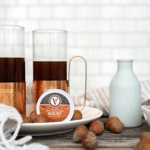 Victor Allen's Coffee Hazelnut Flavored, Medium Roast, Single Serve Coffee Pods