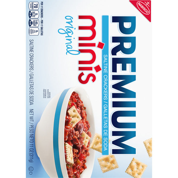 Premium Original Mini Saltine Crackers, Lunch Snacks 11 oz