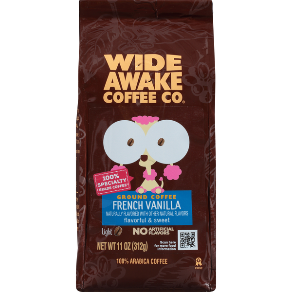 Wide Awake Light Roast French Vanilla 100% Arabica Ground Coffee