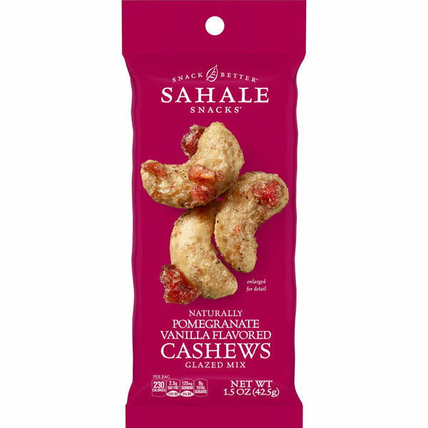 Sahale Snacks Glazed Mix, Cashews, Naturally Pomegranate Vanilla Flavored