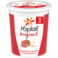 Yoplait Original Smooth Style Strawberry Banana Low Fat Yogurt Tub