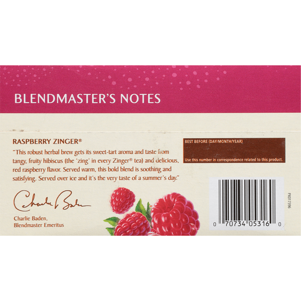 Celestial Seasonings Raspberry Zinger Caffeine Free Herbal Tea