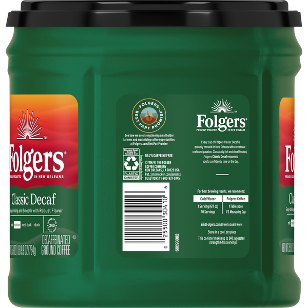 Folgers Ground Classic Decaf Coffee