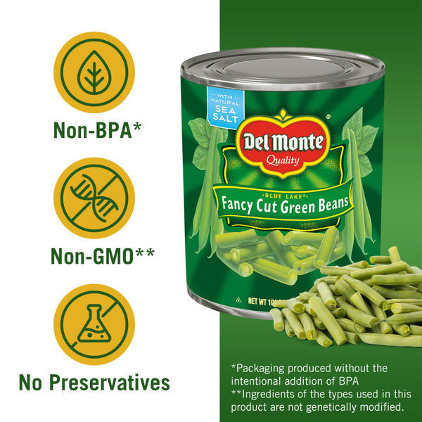 Del Monte BLUE LAKE Fancy Cut Green Beans, Canned Vegetables