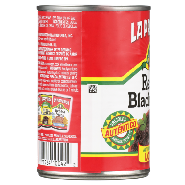 La Preferida Refried Black Beans (Low Fat)