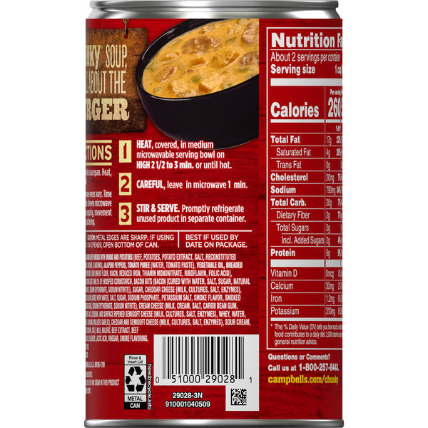 Campbell's Cheesy Jalapeño Burger Soup