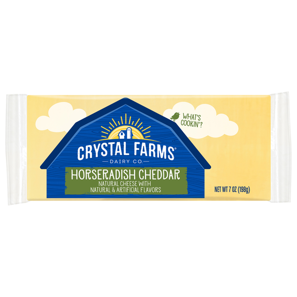 Crystal Farms Cheese, Natural, Horseradish Cheddar