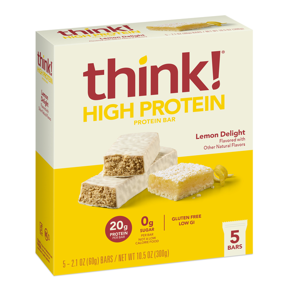think! Lemon Delight High Protein Bar, 5 Count
