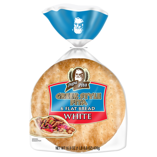 Papa Pita 6 GREEK WHI PITA  16.8 OZ