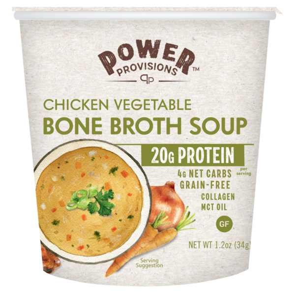 Power Provisions  Chicken Vegetable Bone Broth Soup Cup