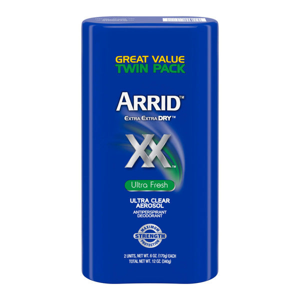 Arrid Xx Extra Extra Dry Ultra Clear Aerosol Antiperspirant Deodorant
