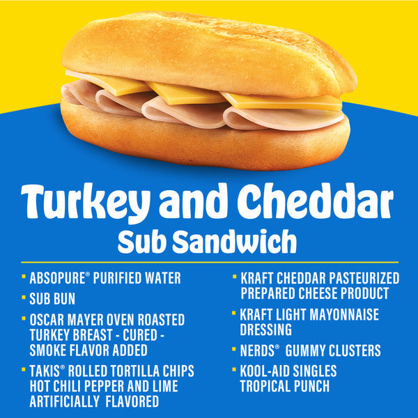 Lunchables Uploaded Turkey and Cheddar Sub Sandwich Snack Kit