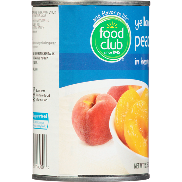 Food Club Peach Halves in Heavy Syrup, Yellow Cling