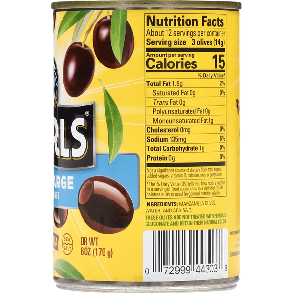 Pearls Extra Large Pitted California Ripe Olives
