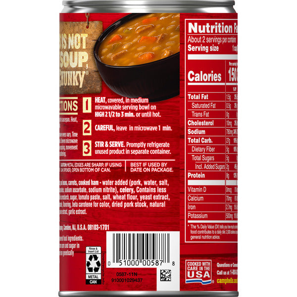 Campbell's Hearty Bean Soup With Ham