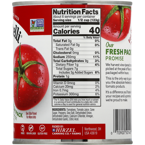 Dei Fratelli Tomatoes, Stewed