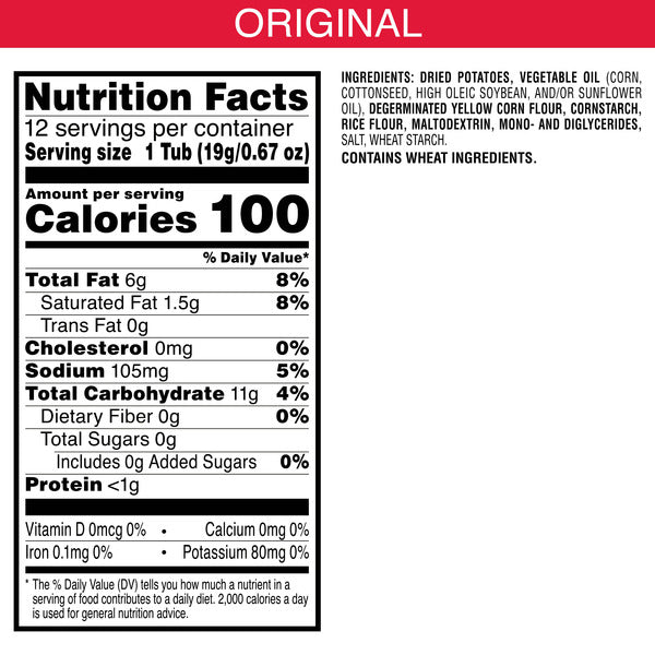 Nutrition facts label for a product with detailed nutritional information.