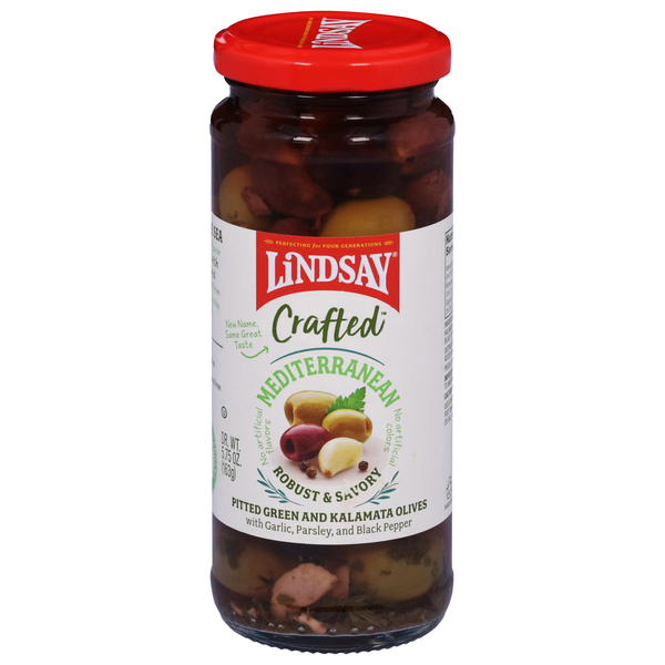 Lindsay Olives, Green and Kalamata, Pitted, Mediterranean