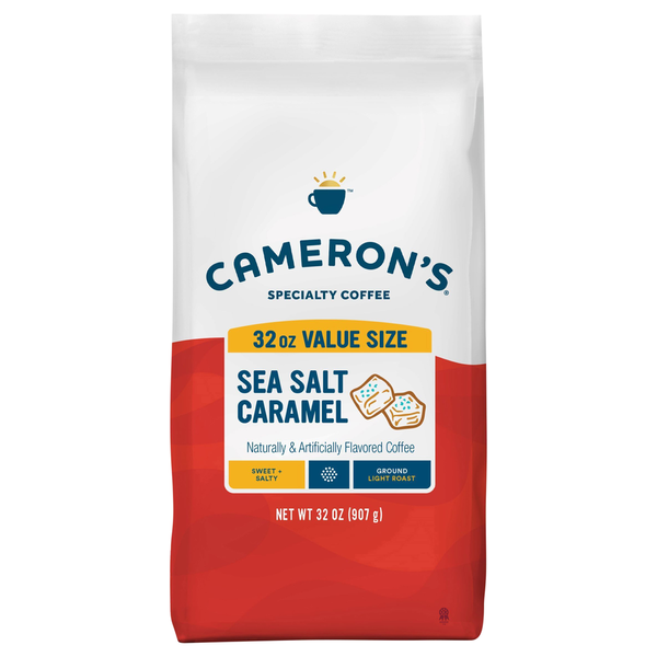 Cameron's Coffee, Ground, Light Roast, Sea Salt Caramel, Value Size