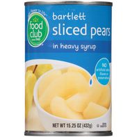 Food Club Bartlett Sliced Pears In Heavy Syrup️