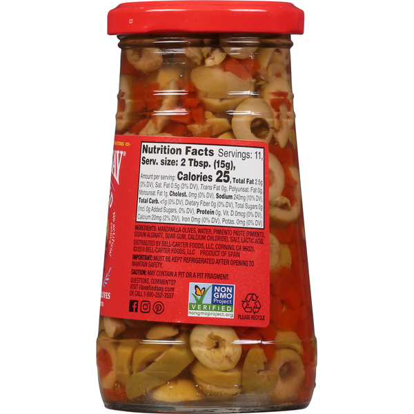 Lindsay Manzanilla Olives, Sliced