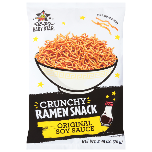 Baby Star Ramen Snack, Original Soy Sauce, Crunchy