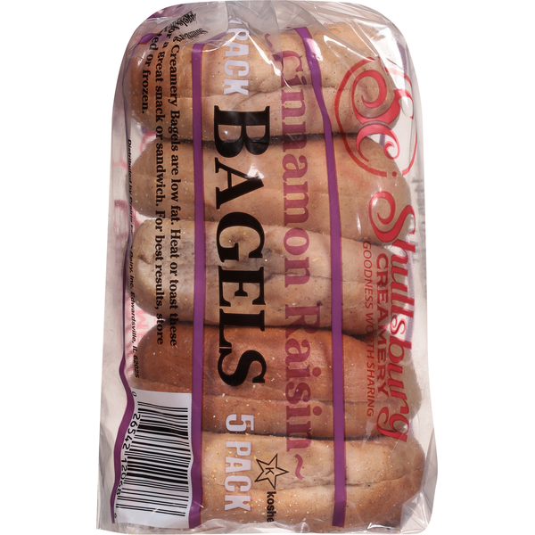 Shullsburg Creamery Presliced Cinnamon Raisin Bagels