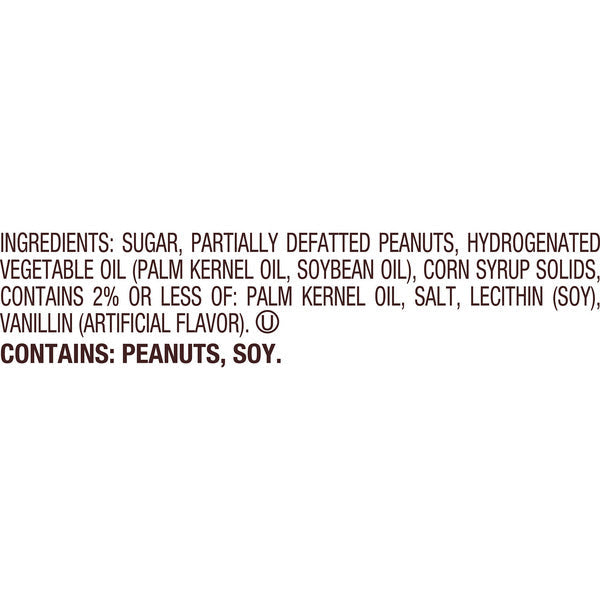 Text displaying ingredients and allergen information on a white background