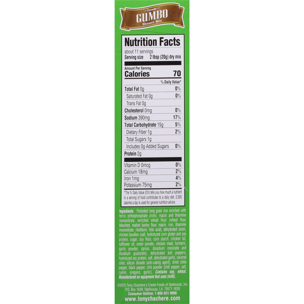 Tony Chachere's Creole Gumbo Dinner Mix