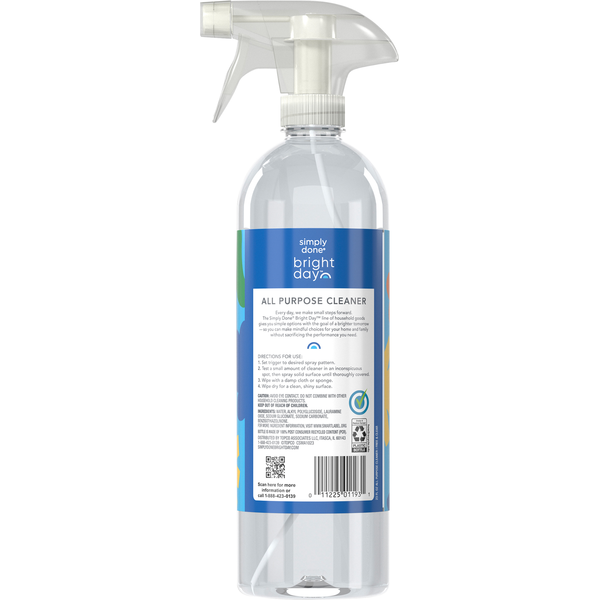 Simply Done® Bright Day™ Free & Clear Plant-Based All Purpose Cleaner, Free & Dye-Free, Unscented Multi-Surface Spray, 23 fl oz (680 mL)