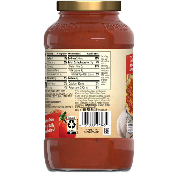 Prego Traditional Lower Sodium Pasta Sauce