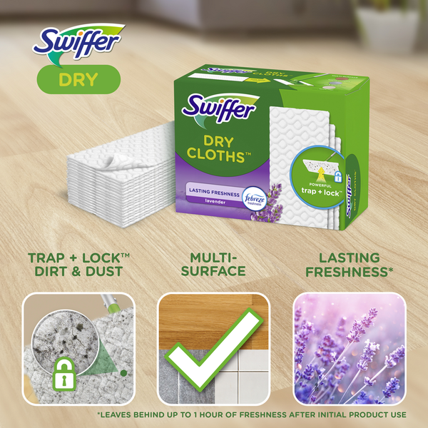 Swiffer Dry Sweeping Cloths Refill with Febreze Lavender
