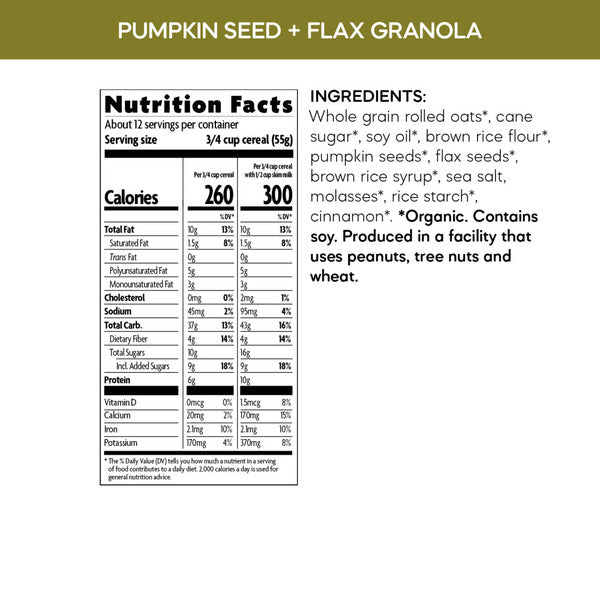 Nature's Path Pumpkin Seed + Flax Granola