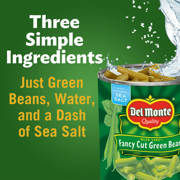 Del Monte BLUE LAKE Fancy Cut Green Beans, Canned Vegetables
