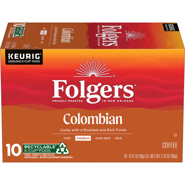 Folgers Colombian Coffee, Medium Roast, Keurig K-Cup Pods
