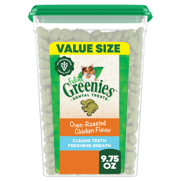 GREENIES Dental Cat Treats, Oven-Roasted Chicken Flavor