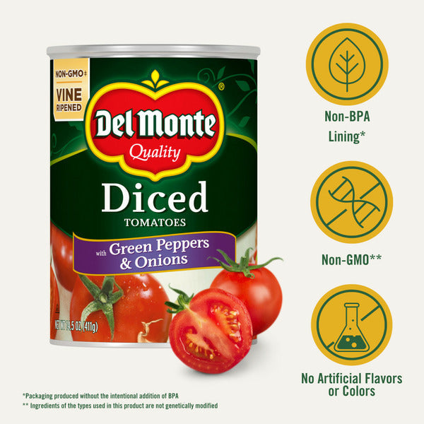 Del Monte Diced Tomatoes with Green Peppers & Onions