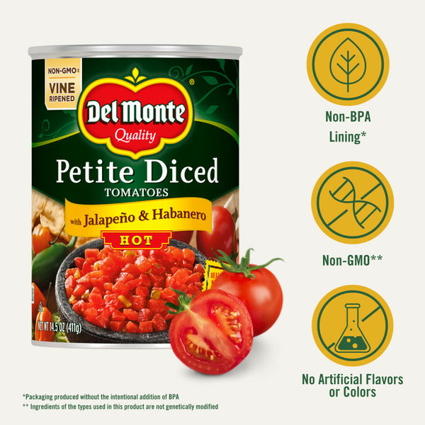 Del Monte Petite Diced Tomatoes with Jalapeno & Habanero