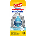 Glad ForceFlex MaxStrength LeakGuard Tall Kitchen Trash Bags, 13 Gallon, Fresh Air