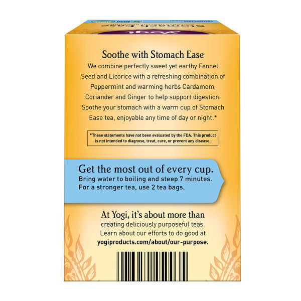 Yogi Tea Herbal Tea, Stomach Ease, Supports Digestion, Caffeine Free