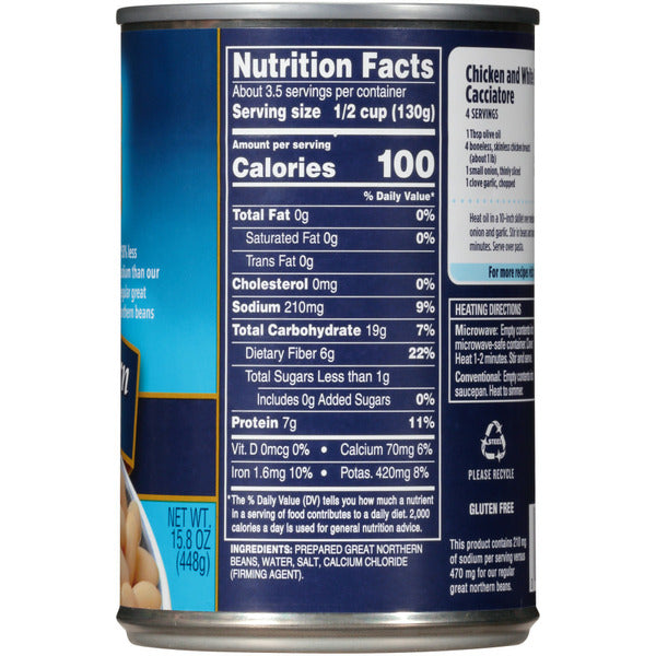 Bush's Best Reduced Sodium Great Northern Beans