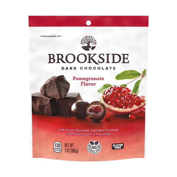 BROOKSIDE Dark Chocolate and Pomegranate Flavored Snacking Chocolate Bag, 7 oz