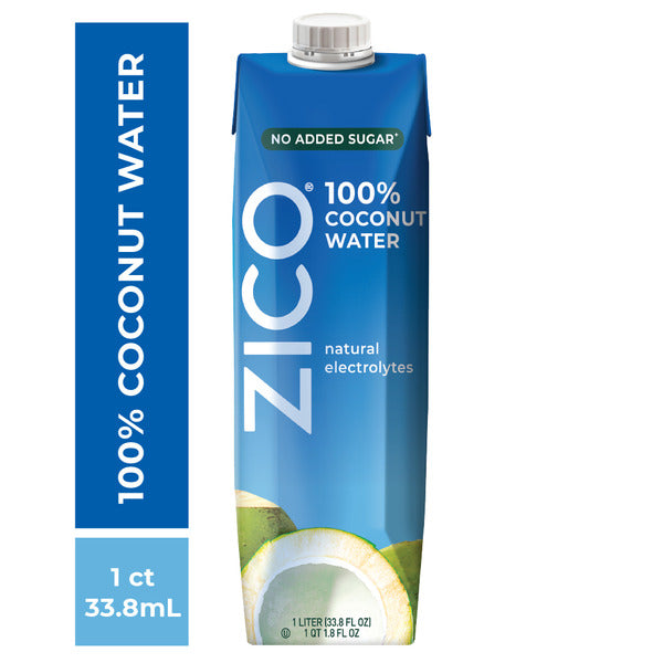 ZICO Natural 100% Coconut Water Drink, No Sugar Added
